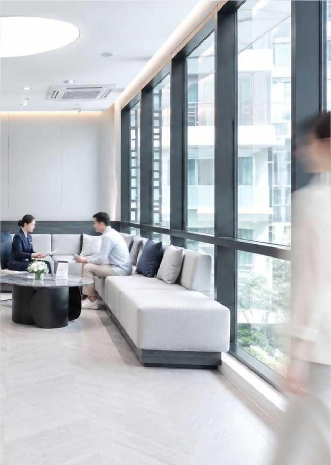 ห้องรับรองของ Bangkok Hair Clinic